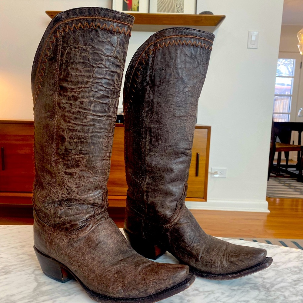 Lucchese Classics Women's Vera-Tobacco Tall Riding cowgirl/cowboy Boot